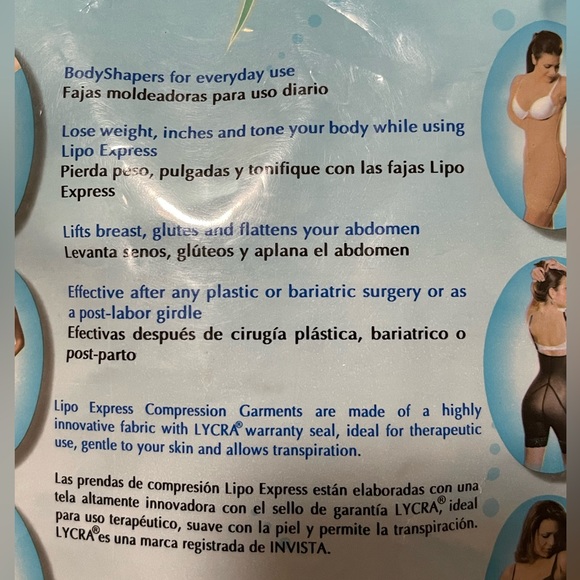 NWT Lipo Express Faja de Modelacion Booty Shaping Body Shaper Ref 1641 - Picture 7 of 10